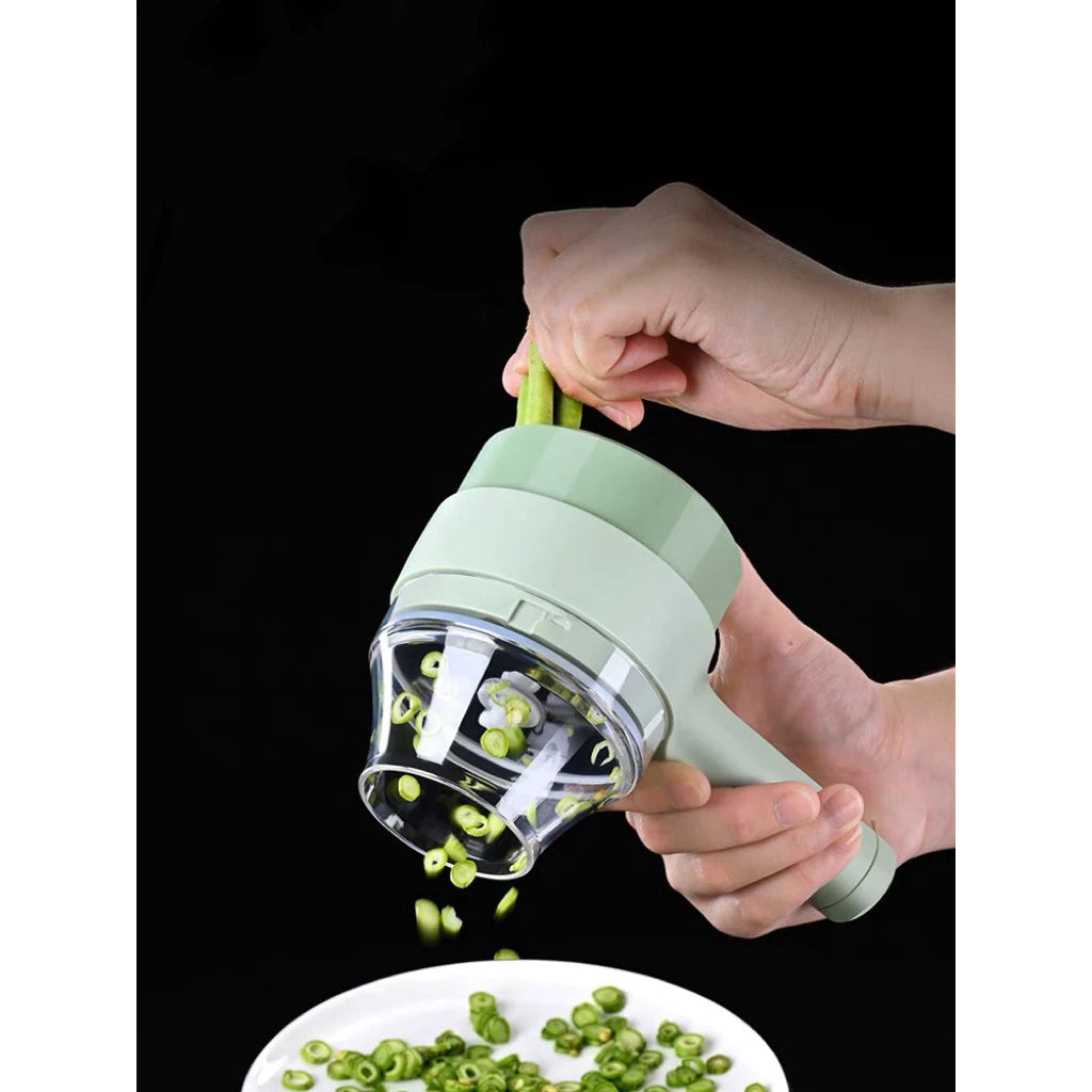 🥕 PowerMax 4X – Tu Nuevo Aliado en la Cocina 🔪 Corta, Pica, Pela y Limpia… ¡Todo con Solo un Botón!