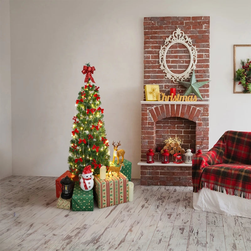 Árbol Navideño Plegable + Luces LED ¡De regalo! 🎁 – 1.5m de Magia y Brillo 🎄✨