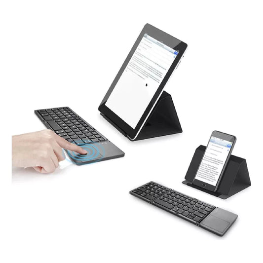 Teclado Bluetooth Plegable Ultra Delgado – Tu Oficina Portátil en la Palma de tu Mano ⌨🖱