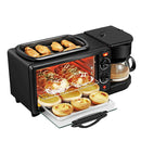 Mini Horno 3 en 1: horno, parrilla y cafetera en un solo aparato compacto