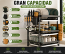 Organizador de Loza Premium de 3 Niveles | Máxima Capacidad y Ahorro de Espacio