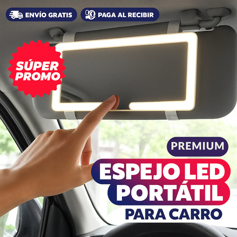 Espejo GlamLED Car Pro 🚗✨