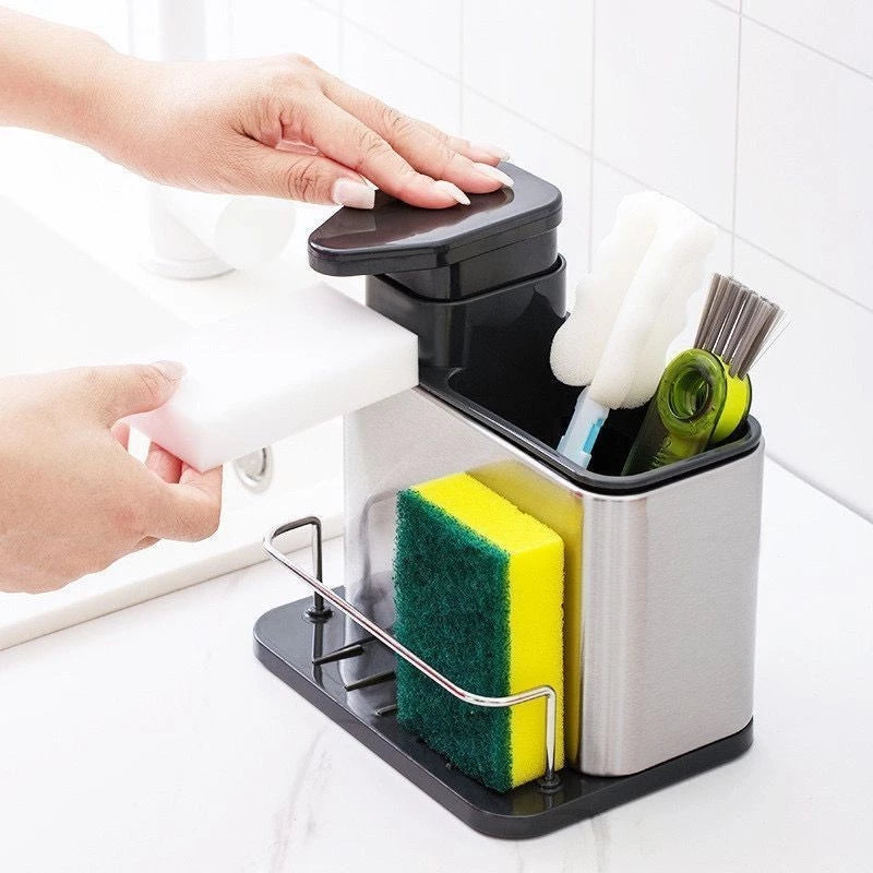 CleanSet Inox Premium - Dispensador de Jabón 3 en 1 ✨🧼